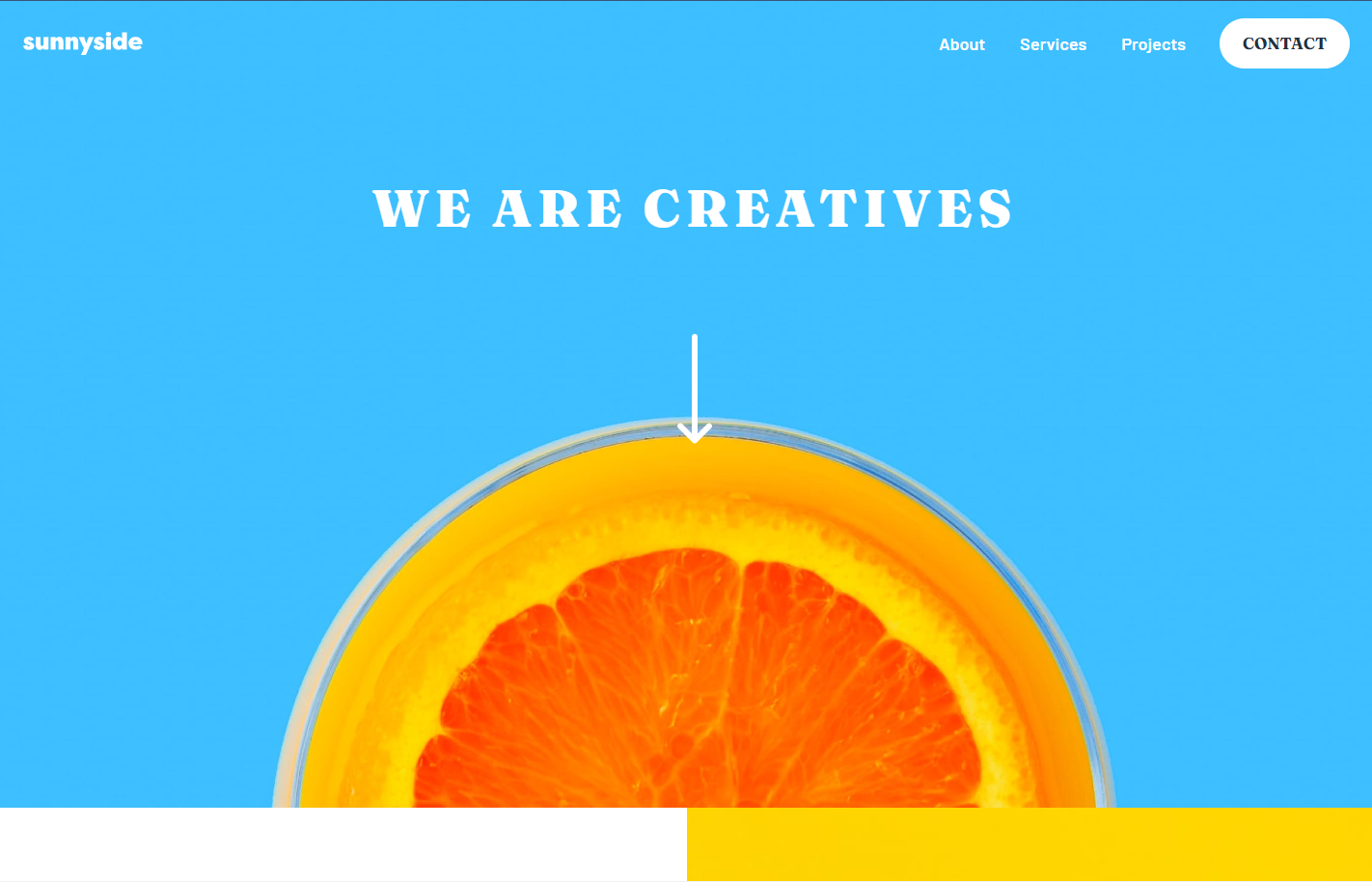 Graphic design homepage screenshot